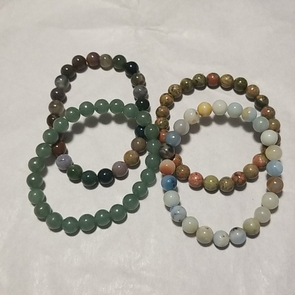 Set of 4 Multi Gem Bracelets NWT